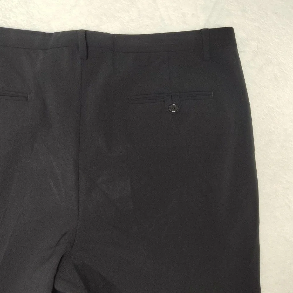 JCrew Pants Mens 33x30‎ Black Wool Spandex Stretch Flat Front Dress Slacks Suit